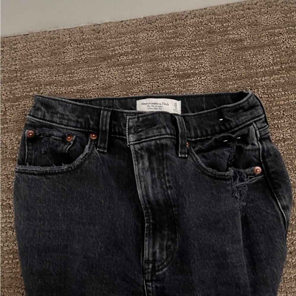 90s straight ultra high rise abercrombie jeans